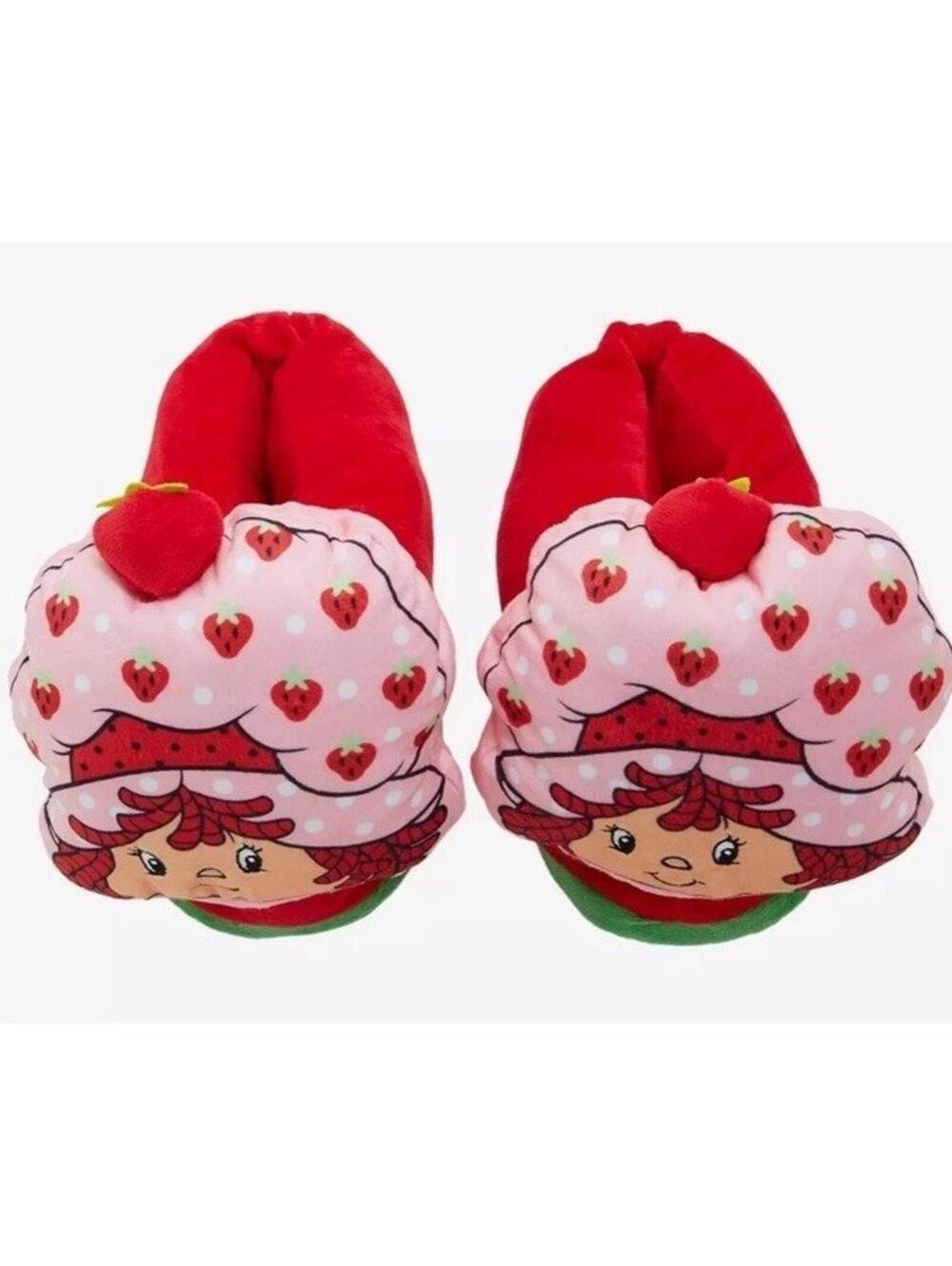 Strawberry Shortcake Women’s/Girls Slippers – Pink & Red Cute House Shoes NEW XS